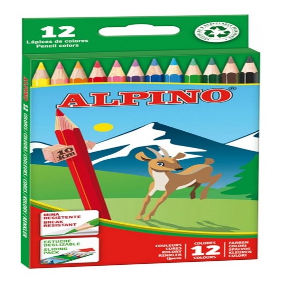 Alpino coffret 12 unités crayon de couleur