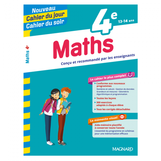 Cahier du jour cahier du soir 4 éme maths