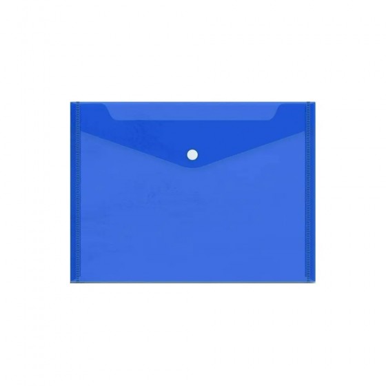 Pochette à bouton - bleu