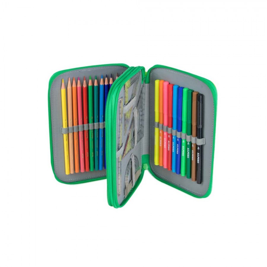 Trousse Scolaire  10 Trousses à Crayons Zip Coloré Transparent