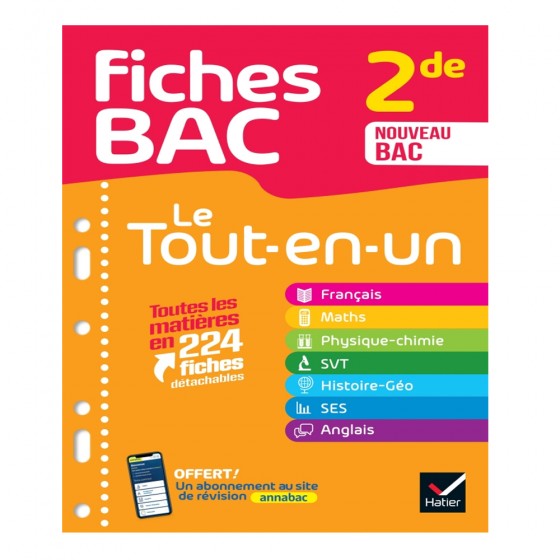 Fiches bac 2de - Le tout-en-un -  Edition 2025