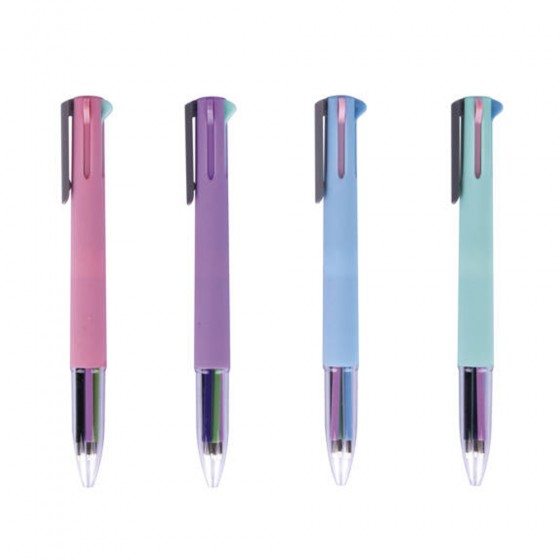 Stylo 5 couleurs pastel - coloris aléatoire