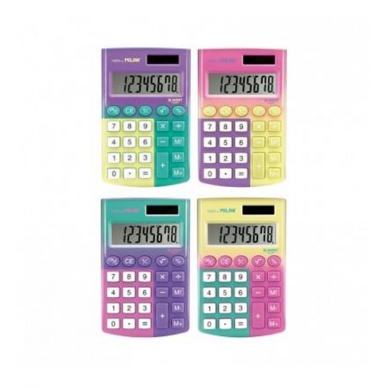 Calculatrice de poche couleurs pastels