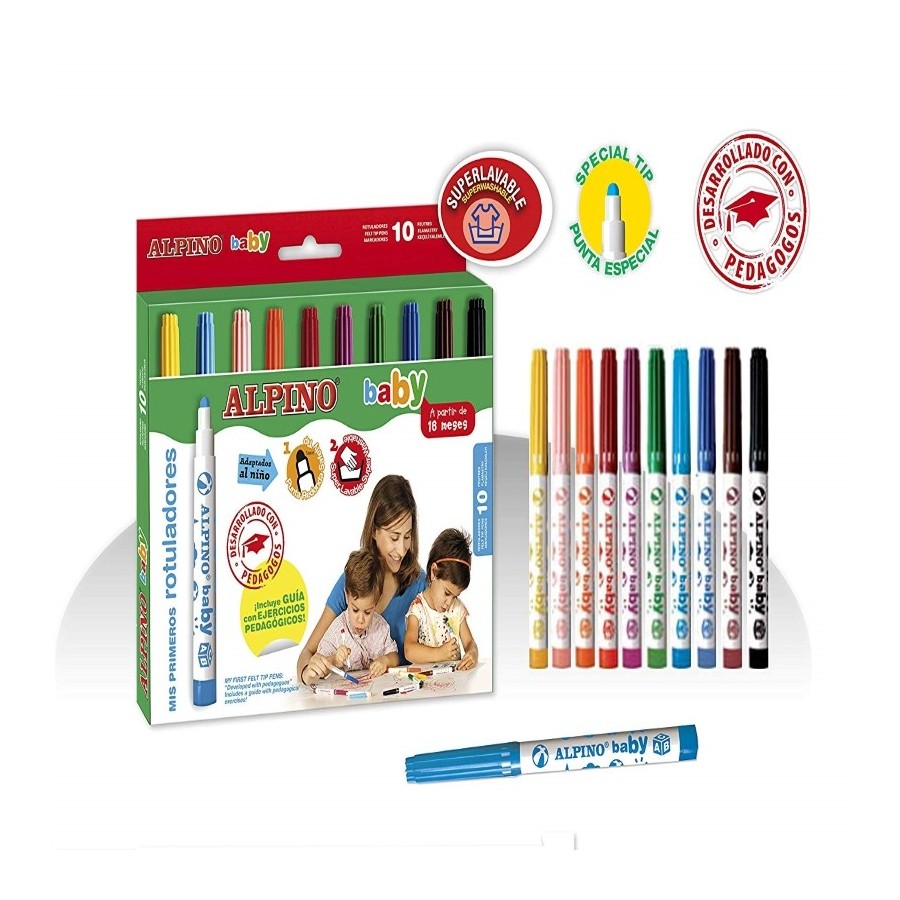 Crayons de couleur Baby dés 2ans 10 pièces-Carioca Tunisie